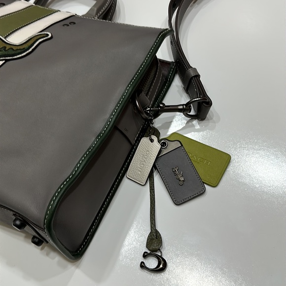 Coach Rexy Dinosaur XL Extra Large Rogue Brief Crossbody Handbag bag Patch Dino - Picture 10 of 15